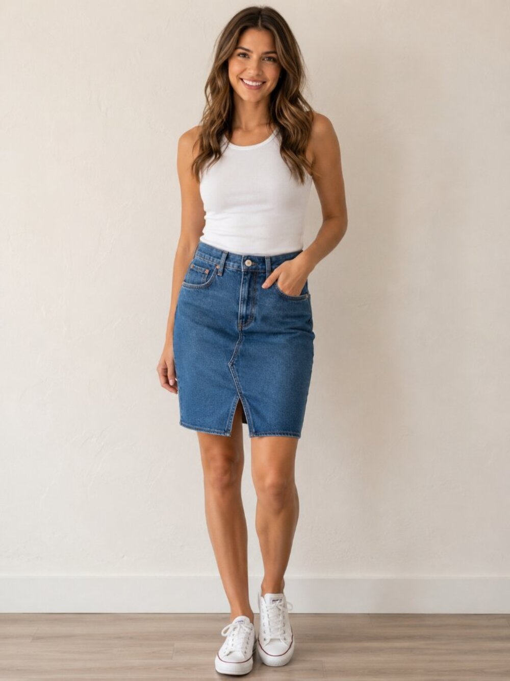 Rag & Bone Suji Denim Skirt NWT Size 26 Vintage Bloo Raw Hem